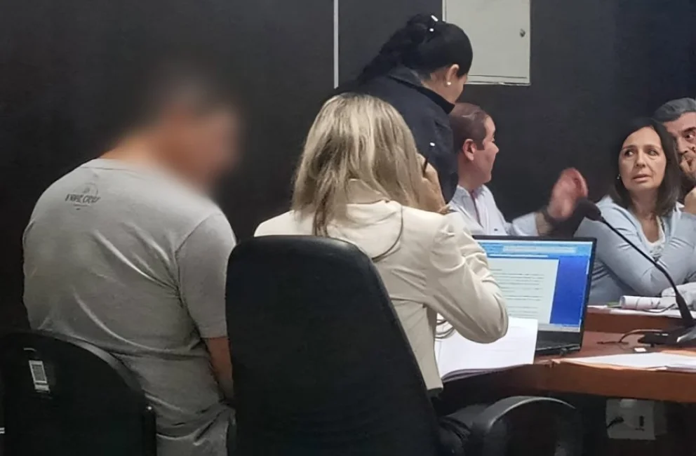 El acusado en el primer día del juicio, este lunes.
