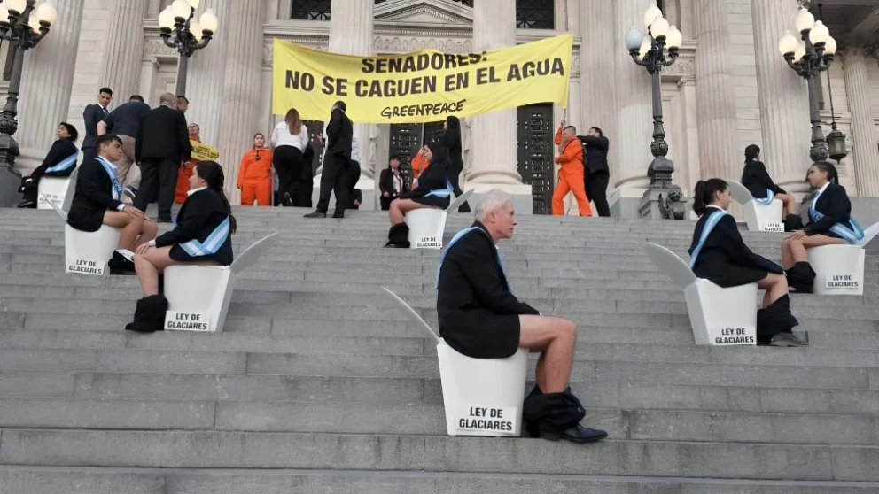  Ley de Glaciares: el Gobierno detuvo a activistas de Greenpeace y a un camarógrafo de A24