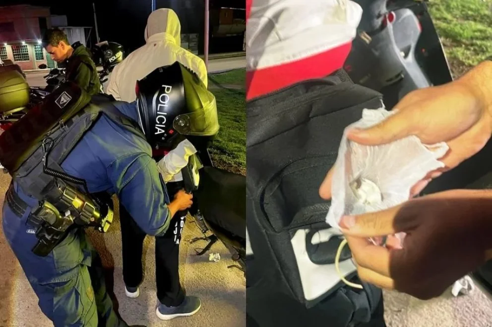 Tiene 21 años, andaba en moto sin documentación y la Policía le secuestró envoltorios de cocaína
