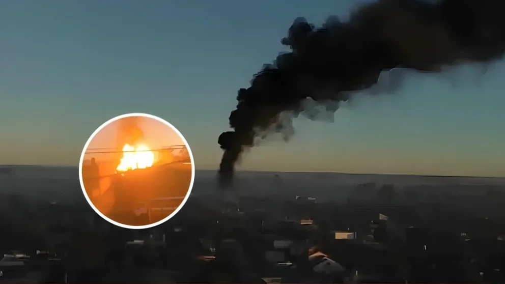 Incendio y explosiones en un depósito de garrafas en Merlo
