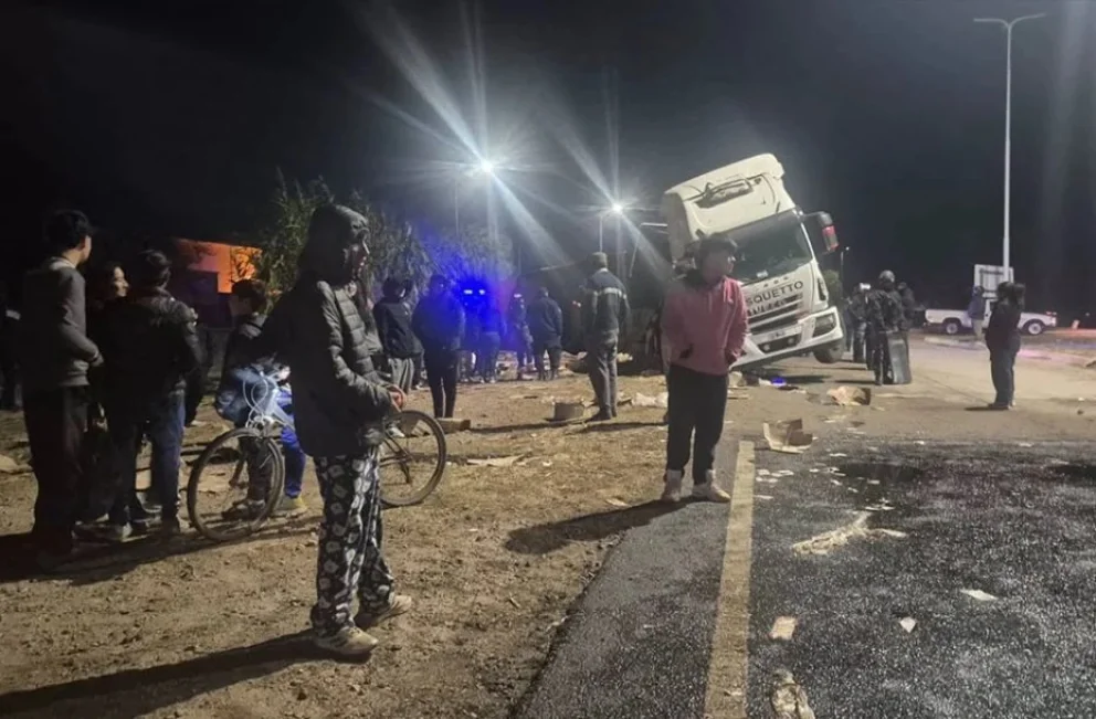 un camión cargado con aceite comestible volcó en la autopista y vecinos se llevaron botellas
