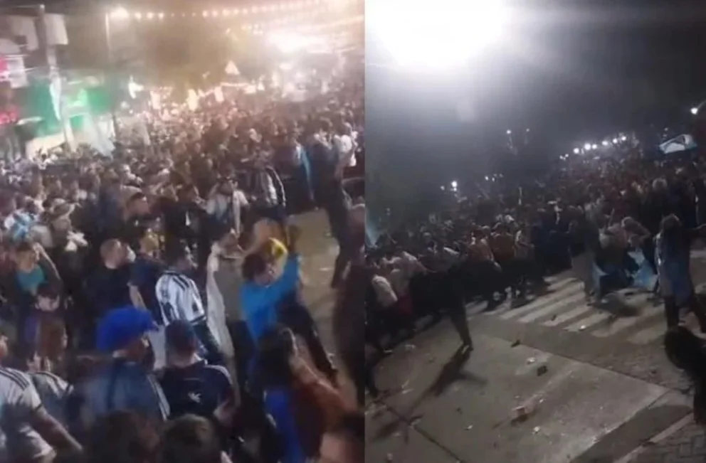 Los festejos por la clasificación terminaron con incidentes en la Plaza Pringles
