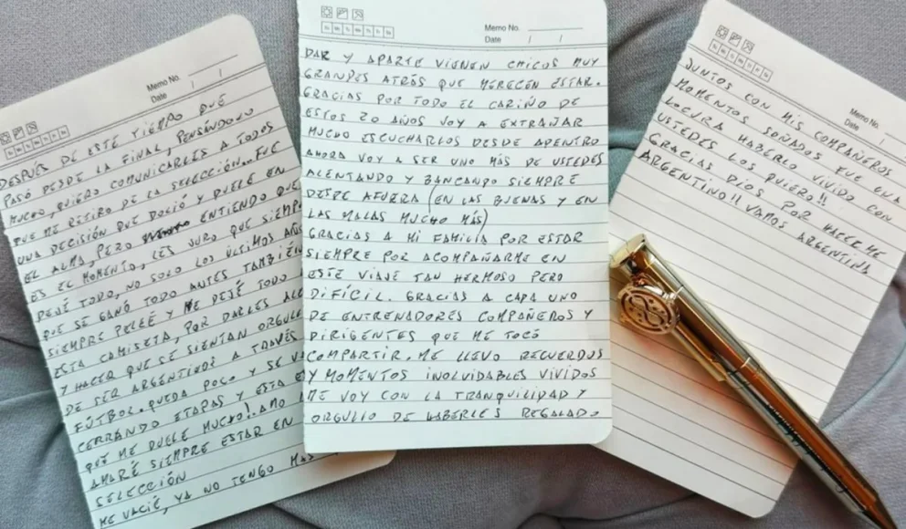 Con una sentida carta, Messi anunció su retiro de la Selección Nacional 