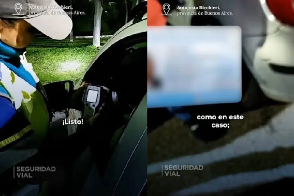 Video: tomaba cerveza al volante y el control de alcoholemia le dio 2,56 g/L
