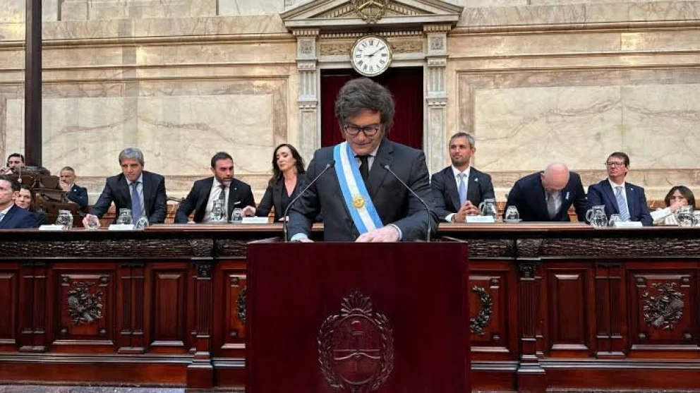 Milei en su último discurso en el Congreso Nacional
