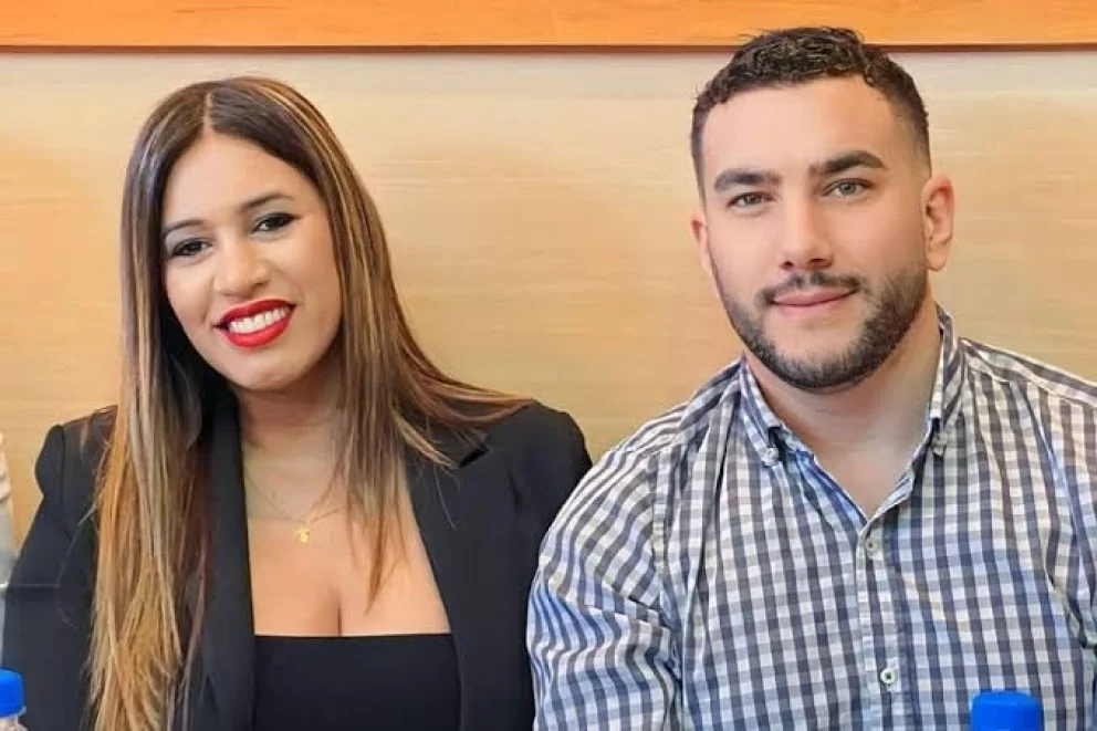 Anabella Lucero junto a su pareja, Joaquín Beltrán