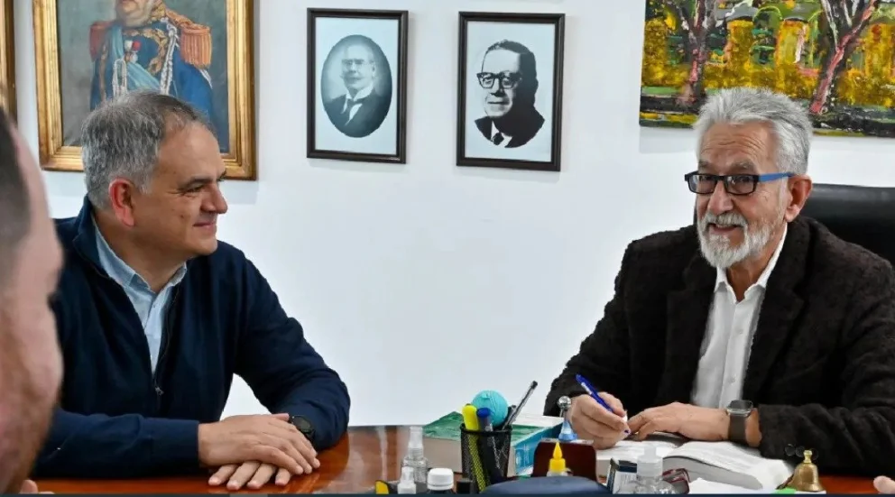 Salino junto a su líder político, el ex gobernador, Alberto Rodríguez Saá
