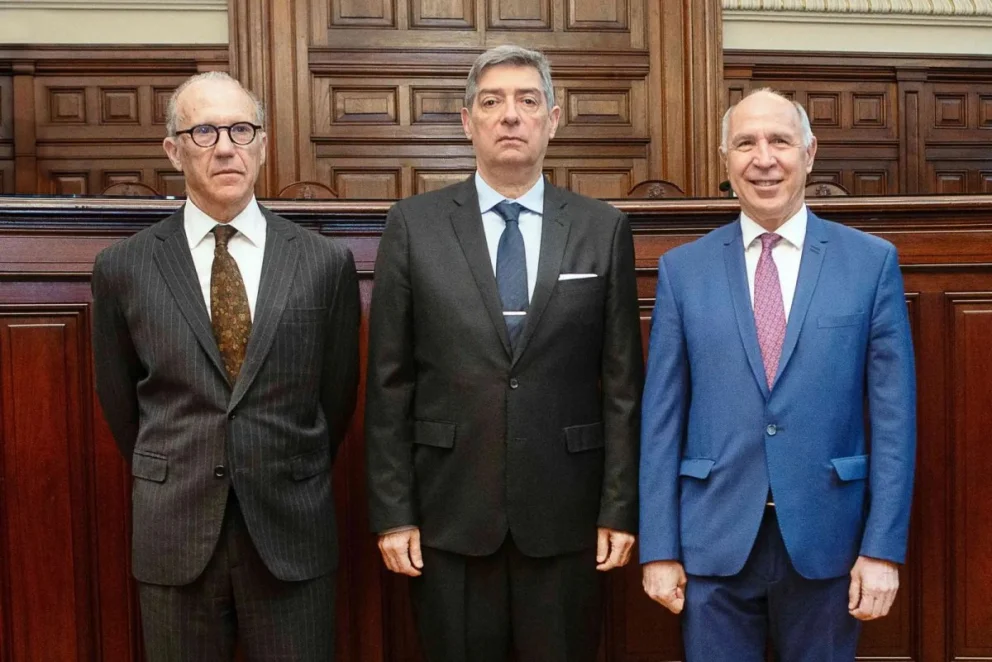 Los jueces; Carlos Rozenkrantz, Horacio Rosatti y Ricardo Lorenzetti